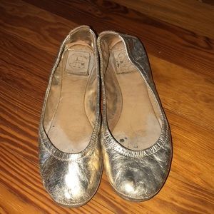 Tory Burch flats- gold metallic